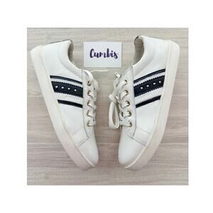 GEOX Respira kids White Sneaker Size 2 EU 33 Casual Shoes With Zipper/ Pre-Owned